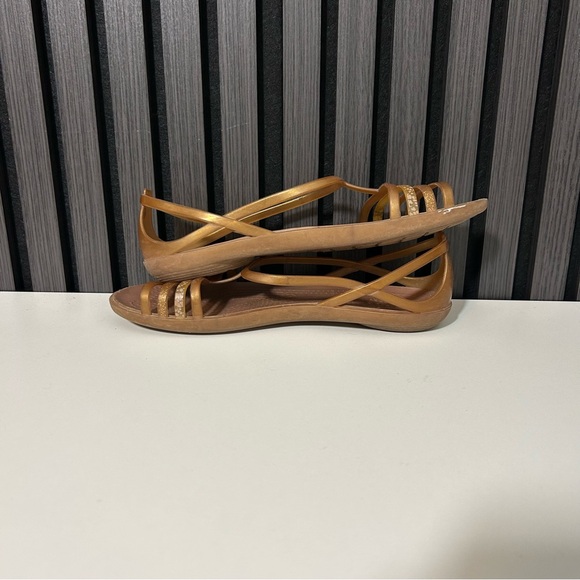 Crocs Isabella bronze gold glitter sandals - Picture 5 of 7